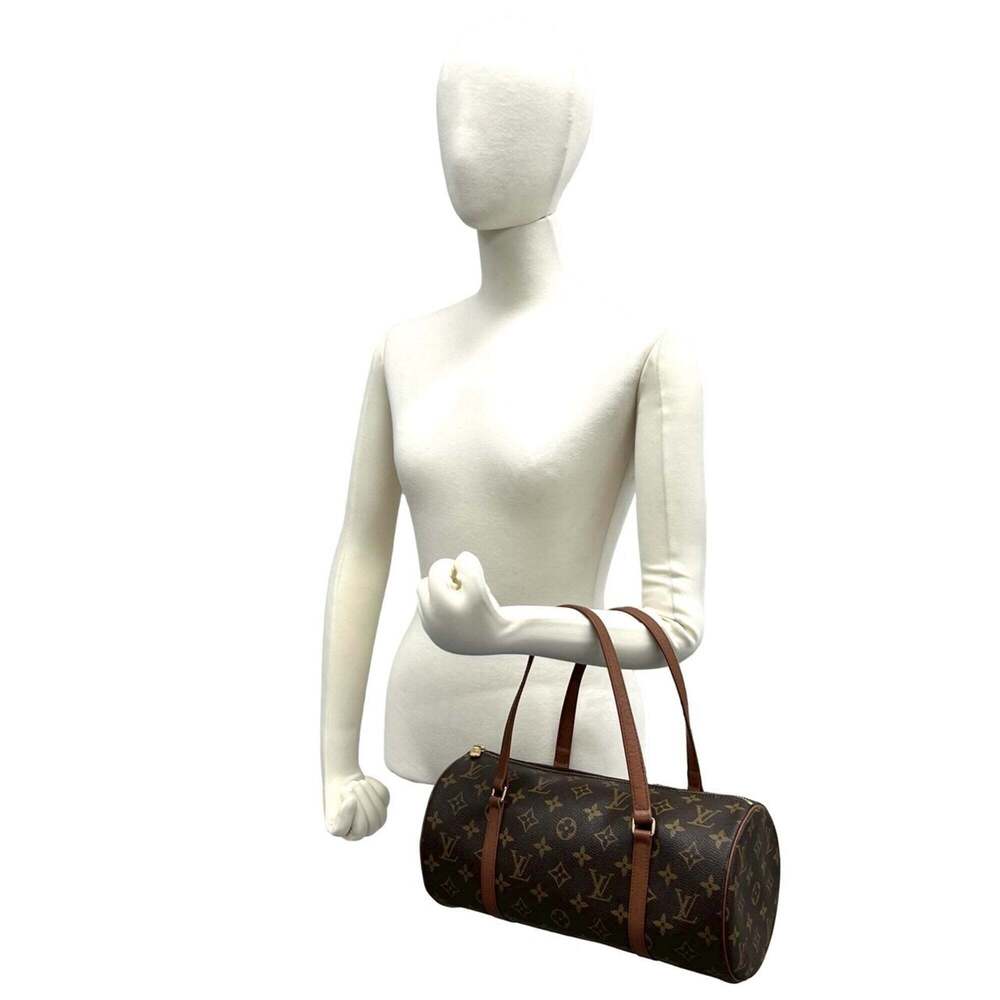 LOUIS VUITTON Brown Monogram Leather Papillon 30 Boston Bag - Picture 2 of 9